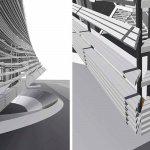 这个开放空间将成为沿街住宅与城市绿轴