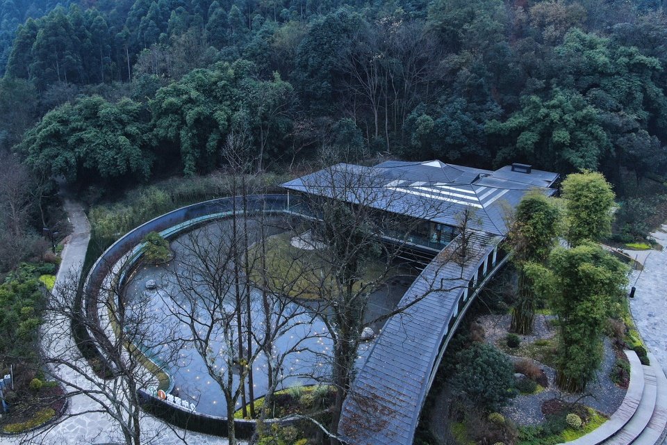 Bamboo woven roof 