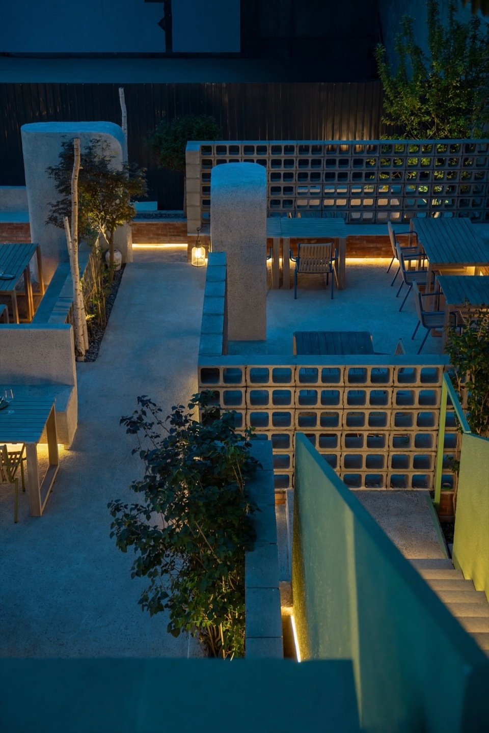 courtyard space of