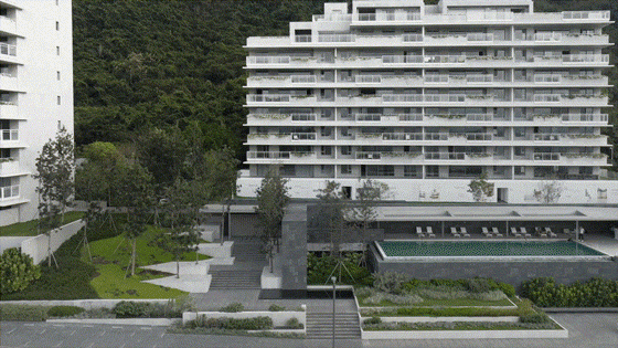 with five building