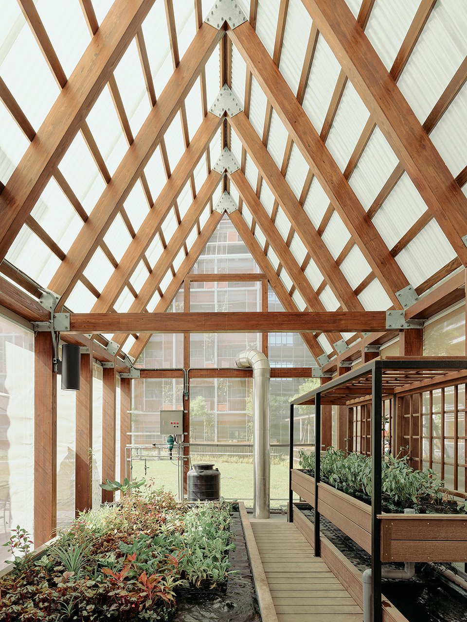 and an eco-pond