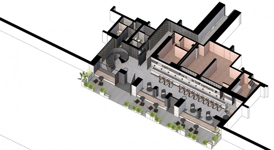 Facade and entranc