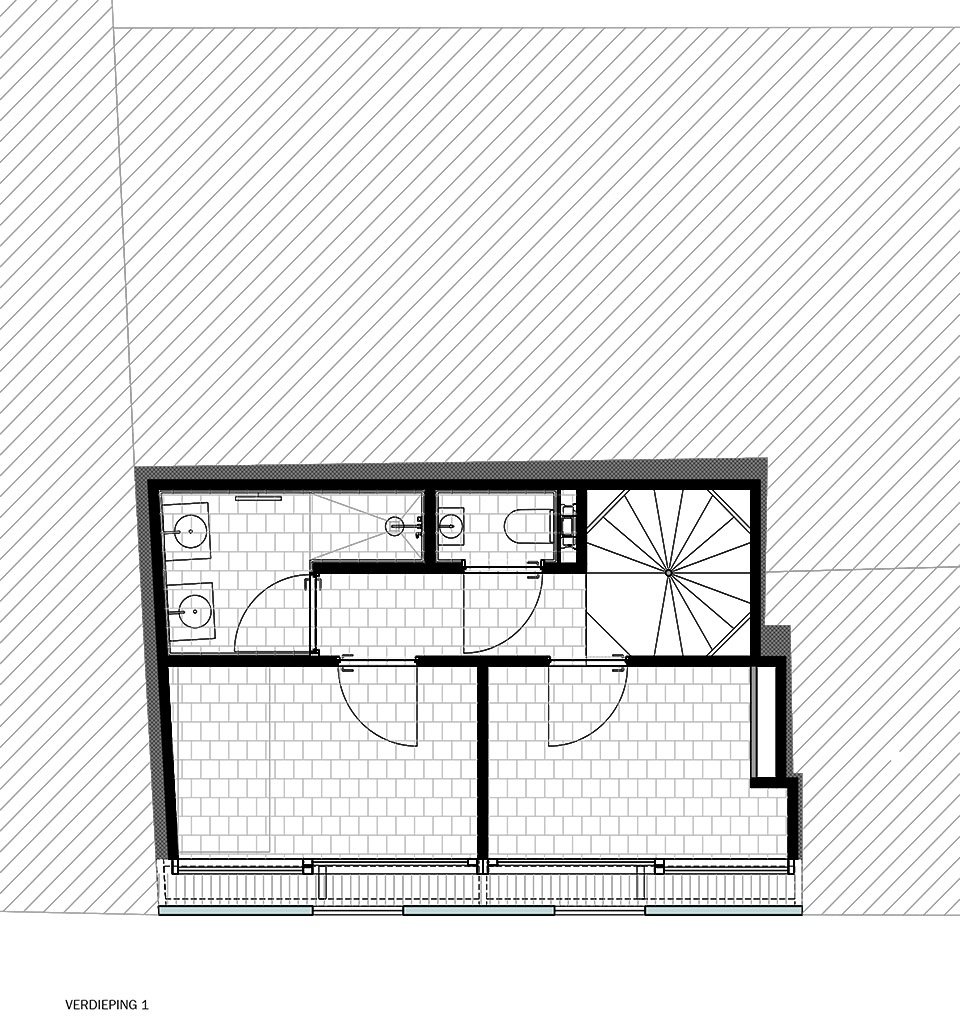 砖砌肌理与窗户装饰框借鉴了街角一栋建
